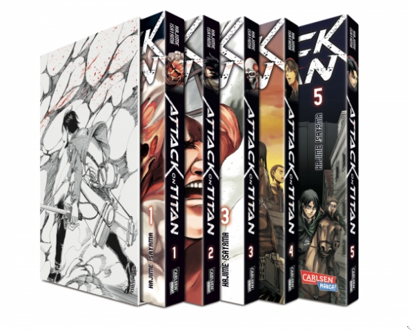 Attack on Titan, Bände 1-5 im Sammelschuber